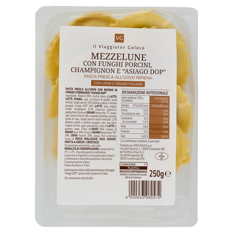 Mezzelune con Funghi Porcini, Champignon e 